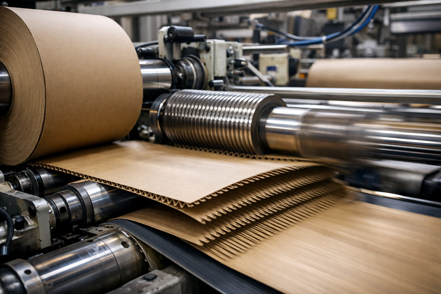 Corrugated boxes production