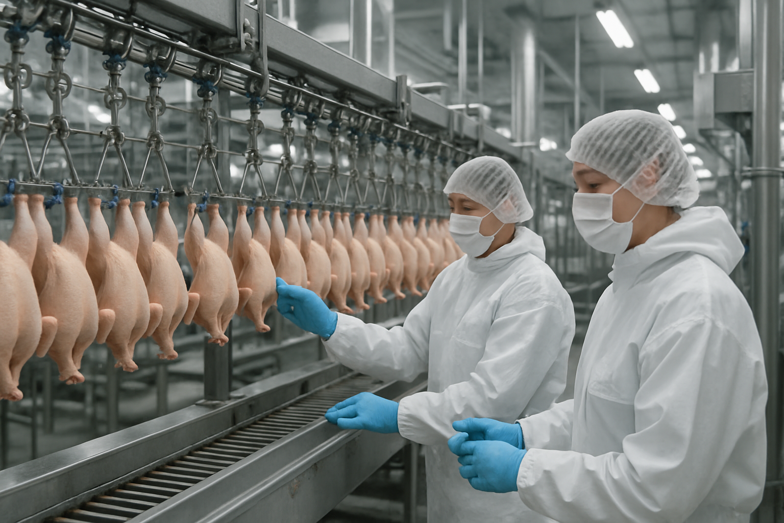 Poultry processing line